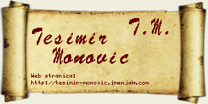 Tešimir Monović vizit kartica